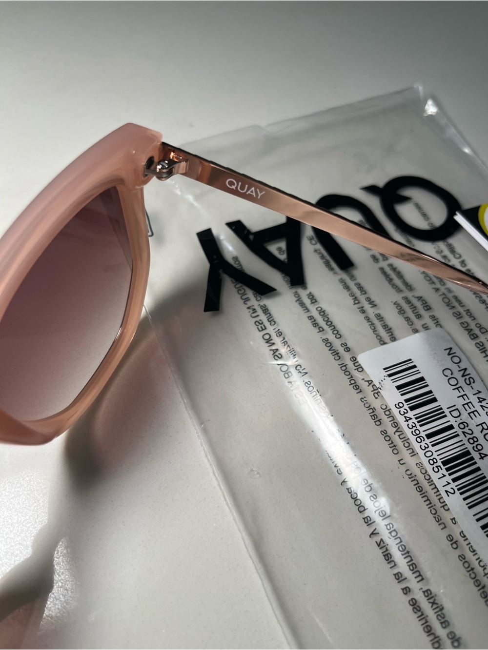 QUAY Coffee Run Mini - Pink frame / Brown Polarized lens Sunglasses- NWT - Picture 5 of 8